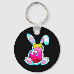 Cute Colourful Easter Coquette Bow Letter J Initia Key Ring