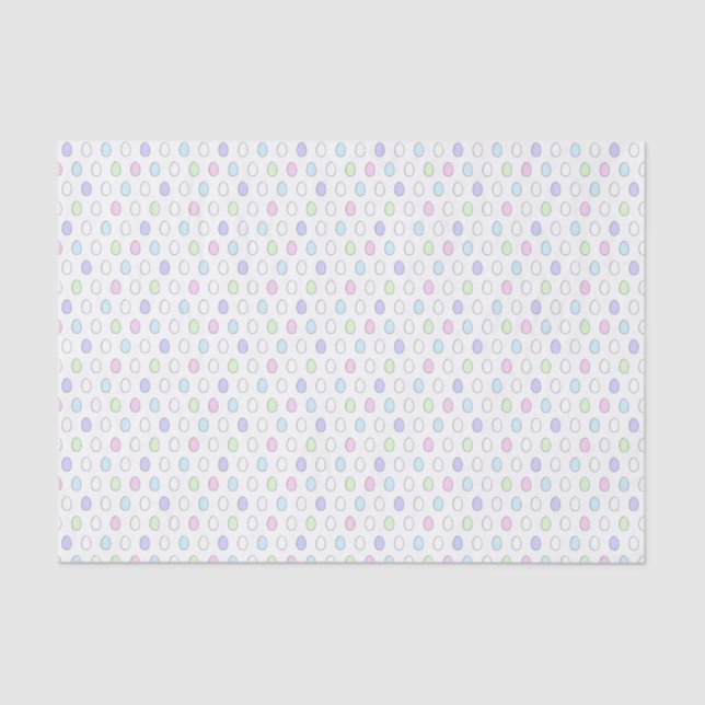 Cute & Colourful Easter Egg Pattern Party Gift Tissue Paper (Front)