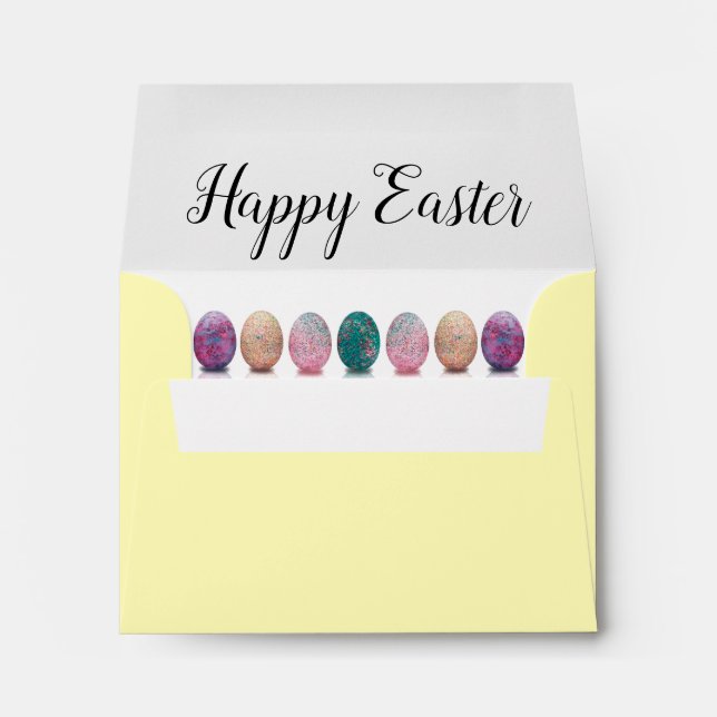 Cute Colourful Easter Eggs Envelope (Back (Bottom))