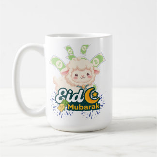 Cute Colourful Eid Mubarak Sheep Kids T-Shirt - Ha Coffee Mug