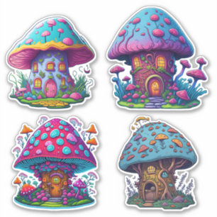 Cute Colourful Fairy Mushroom House