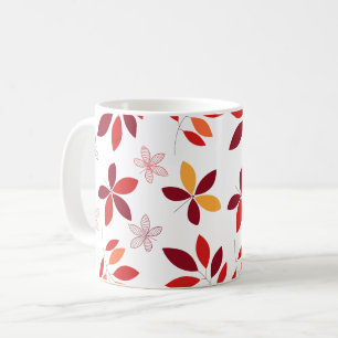 Cute & Colourful Fall Leaves Pattern Coffee Mug