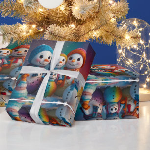 Cute Colourful Festive Christmas holiday wrapping Paper