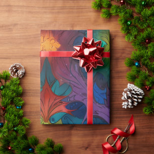 Cute Colourful Festive Christmas holiday wrapping  Wrapping Paper