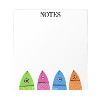 Cute Colourful Fish Notepad