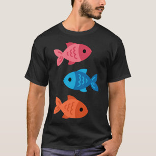 Cute Colourful Fish Trio Pack T-Shirt