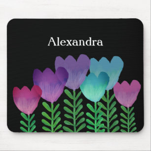 Cute Colourful Floral Custom  Mouse Mat