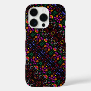 Cute colourful floral pattern iPhone 16 pro case