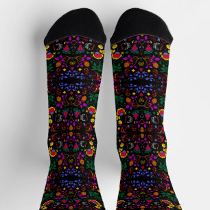 Cute colourful floral pattern socks