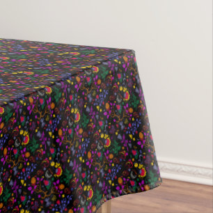 Cute colourful floral pattern tablecloth