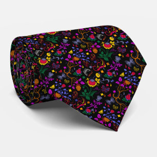 Cute colourful floral pattern  tie