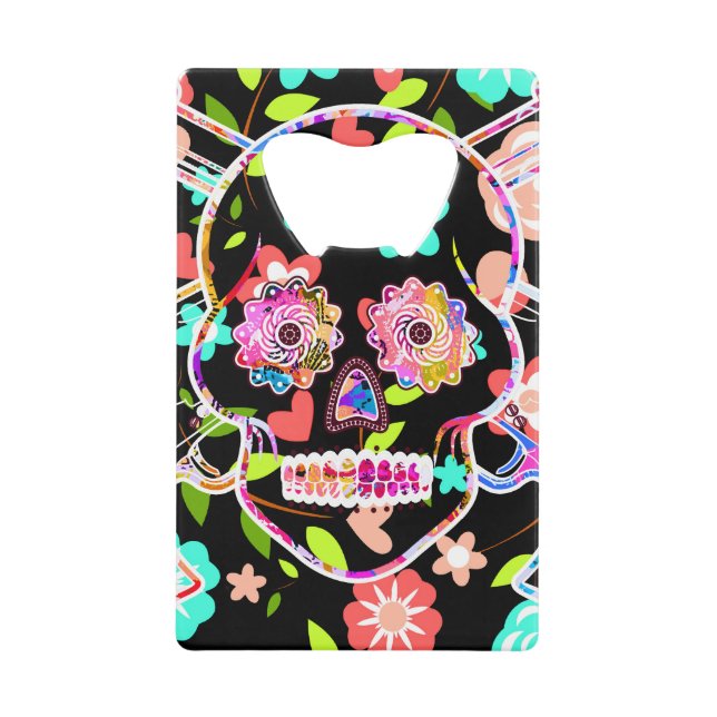 Cute colourful floral skull (Front)