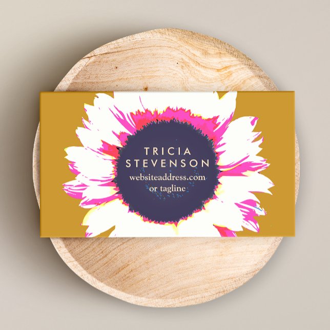 Cute Colourful Floral SunFlower Business Card (Creator Uploaded)