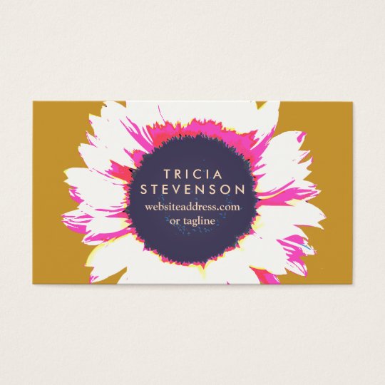 Cute Colourful Floral SunFlower Business Card