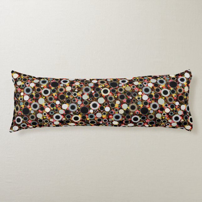 Cute colourful floral suns pattern body cushion (Front)
