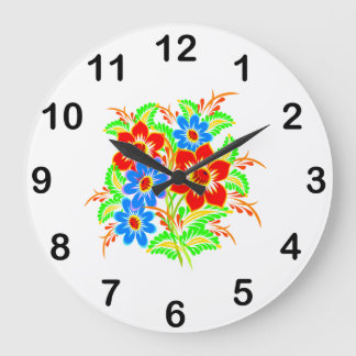 Cute Colourful Floral Wall Clock For Her
