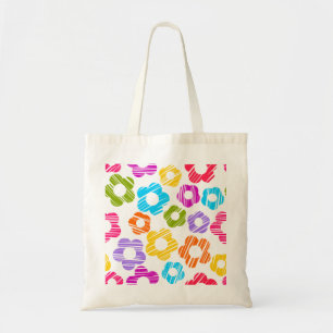 Cute colourful flower girly cheerful floral patter tote bag