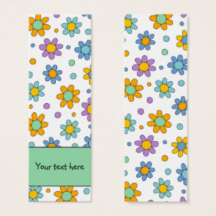 Cute colourful flowers design Bookmark