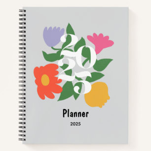 Cute Colourful Flowers Personalised Planner  Notebook