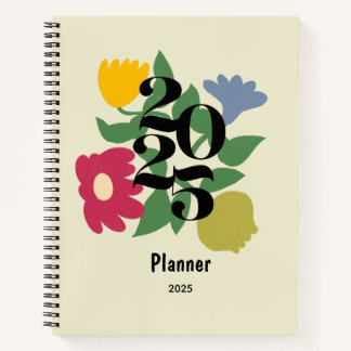 Cute Colourful Flowers Personalised Planner  Notebook