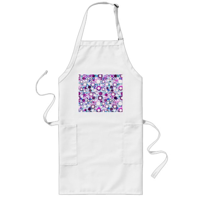 Cute colourful flowers suns patterns long apron (Front)