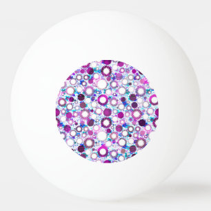 Cute colourful flowers suns patterns ping pong ball