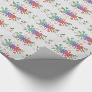 Cute Colourful Flowers Wrapping Paper