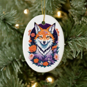 Cute Colourful Fox Ornament