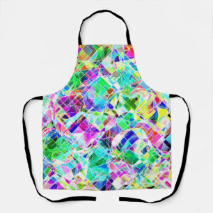 Cute colourful fragments design apron