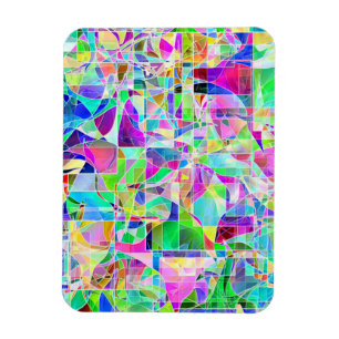 Cute colourful fragments design magnet