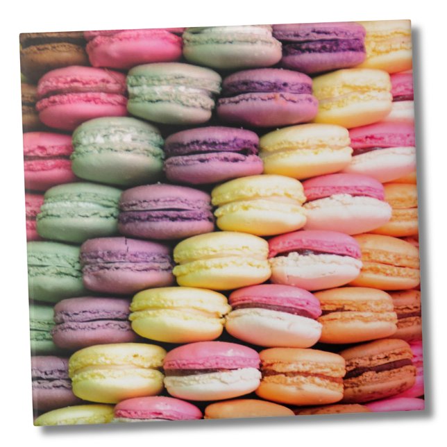 Cute Colourful French Macaron Cookies Tile (Creator Uploaded)