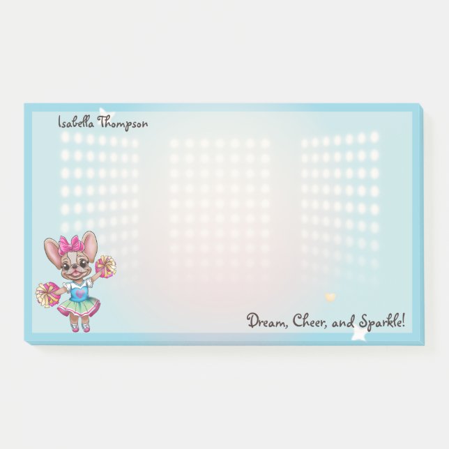 Cute Colourful Frenchie Pawsitive School Spirit Post-it Notes (Front)