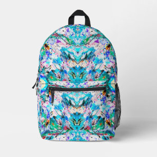 Cute colourful fresque painting design printed backpack
