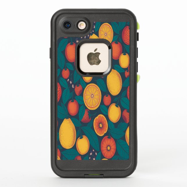 Cute Colourful Fruit Pattern – Fun Summer Design  LifeProof iPhone Case (Back)