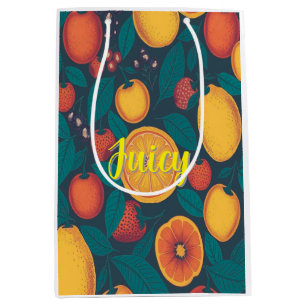 Cute Colourful Fruit Pattern – Fun Summer Design Medium Gift Bag