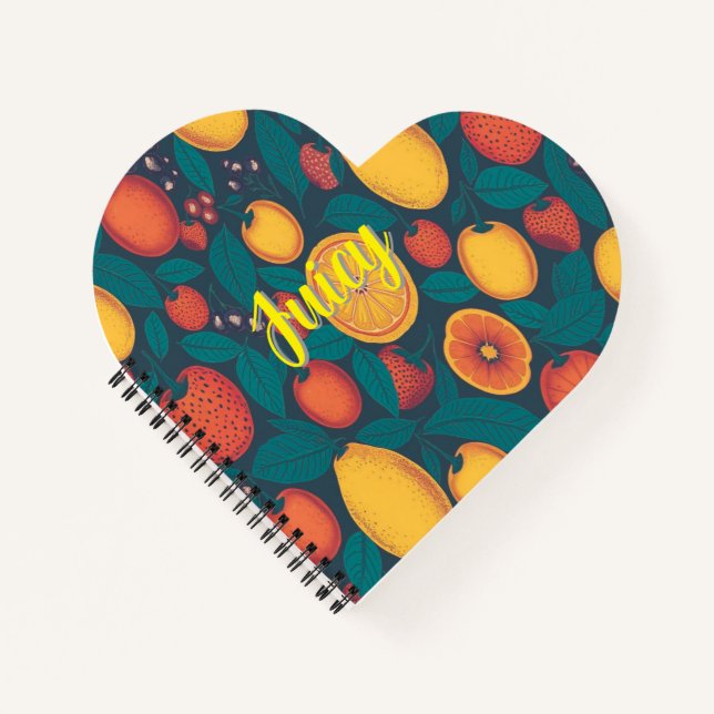 Cute Colourful Fruit Pattern – Fun Summer Design Notebook (Front)