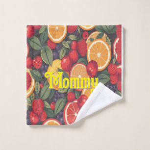 Cute Colourful Fruit Pattern – Fun Summer Design  Wash Cloth