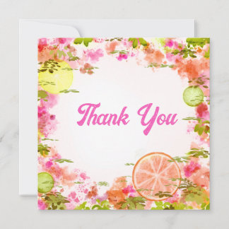Cute colourful fruity thank you card