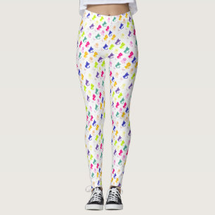 Cute colourful funny cats pattern leggings