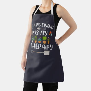 Cute Colourful Gardening is My Therapy Plants Apron
