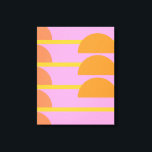 Cute Colourful Geometric Scandinavian Art Pink Canvas Print<br><div class="desc">Cute Colourful Geometric Scandinavian Art in Pink,  Orange,  and Yellow Canvas Print</div>