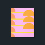 Cute Colourful Geometric Scandinavian Art Pink Canvas Print<br><div class="desc">Cute Colourful Geometric Scandinavian Art in Pink,  Orange,  and Yellow Canvas Print</div>