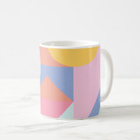 Cute Colourful Geometric Shapes Collage Artwork