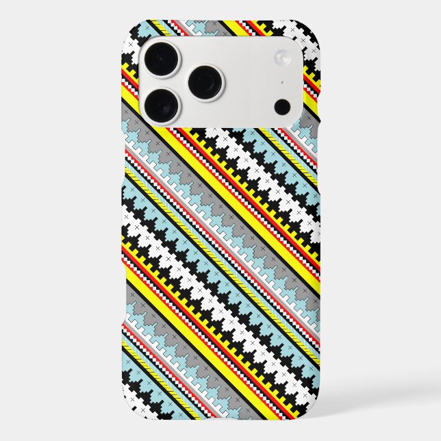Cute colourful geometric stripes pattern (Back)