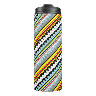 Cute colourful geometric stripes pattern Case-Mate Thermal Tumbler