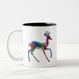 Cute Colourful Giraffe Two-Tone Coffee Mug