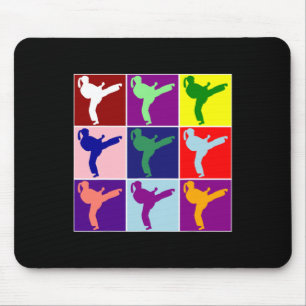 Cute Colourful Girl Karate Martial Arts Pop Type A Mouse Mat