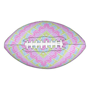 Cute colourful girly geometric graffiti patterns american football