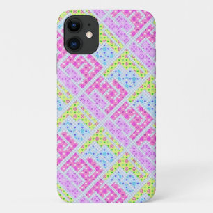 Cute colourful girly geometric graffiti patterns iPhone 11 case