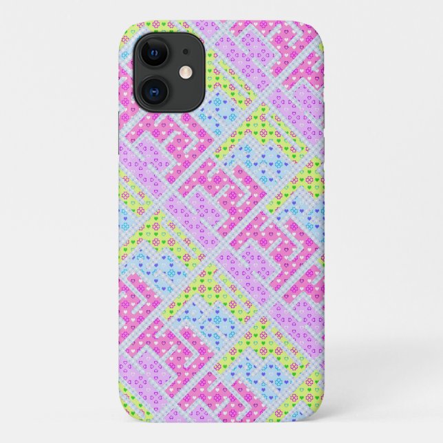 Cute colourful girly geometric graffiti patterns Case-Mate iPhone case (Back)
